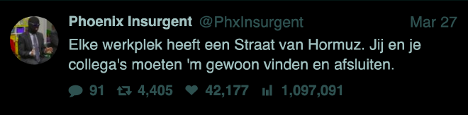 Elke werkplek heeft een Straat van Hormuz. Jij en je collega&rsquo;s hoeven hem alleen maar te vinden en af ​​te sluiten.